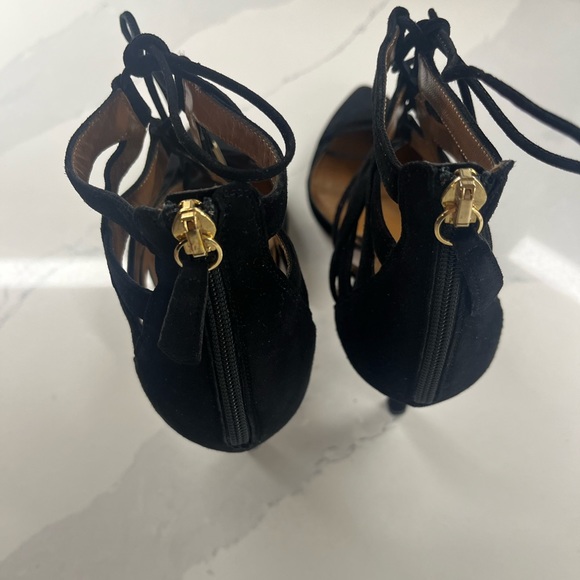 Aquazzura Black Suede Heels (Never Worn) - Picture 5 of 11